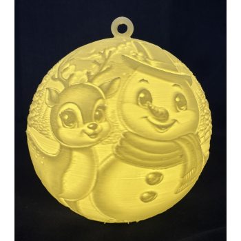   Fehér, hóember mintás mécsestartó(csak LED mécsessel használható!)