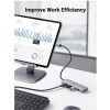   UGREEN USB 3.0 HUB 4 Port USB-C, USB-C tápellátással, szürke