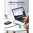 UGREEN USB 3.0 HUB 4 Port USB-C, USB-C tápellátással, szürke