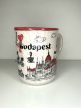 Budapest SketchArt – Piros Peremű Kerámia Bögre