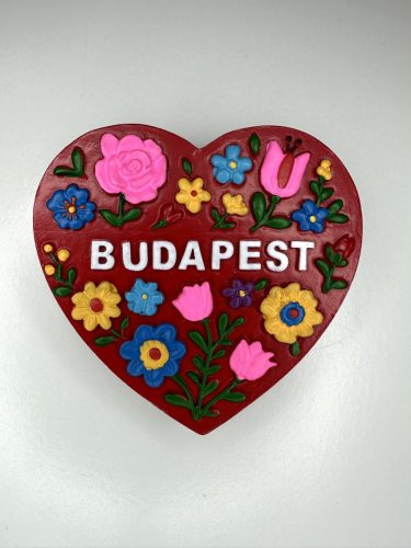 Budapest Virágszív – Színes Budapest hűtőmágnes