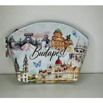 Budapest mintás cipzáras aprópénztartó