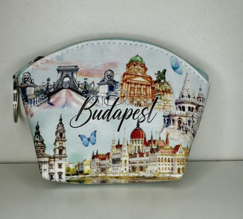 Budapest mintás cipzáras aprópénztartó
