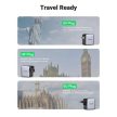 UGREEN Univerzális Nexode nemzetközi hálózati töltő, Travel adapter, 65W, GaN, 1x USB-A, 2x USB-C, US/UK/EU, szürke