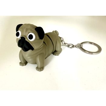 3D Nyomtatott Mopsz Kulcstartó