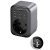 UGREEN Hálózati elosztó, Konnektor bővítő, 1x Schuko, 2x USB-A, 1x USB-C, 30W, szürke