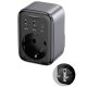 UGREEN Hálózati elosztó, Konnektor bővítő, 1x Schuko, 2x USB-A, 1x USB-C, 30W, szürke