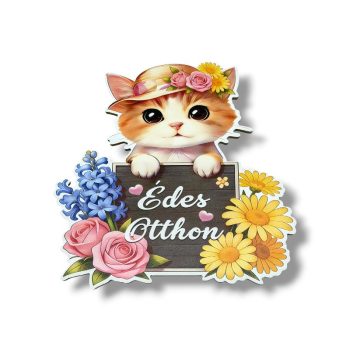 Édes Otthon – Cicás ajtó- és faldekoráció