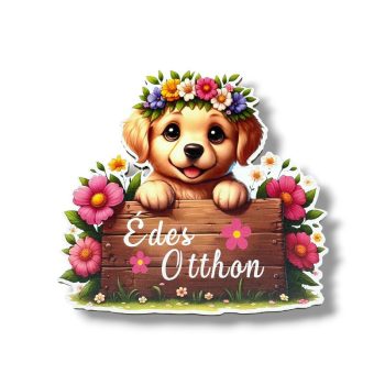 Édes Otthon – Kutyusos ajtó- és faldekoráció