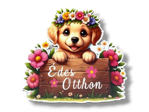 Édes Otthon – Kutyusos ajtó- és faldekoráció
