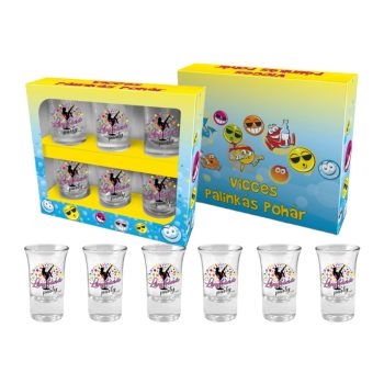   Lánybúcsús pálinkás pohárszett – 6 darabos party készlet