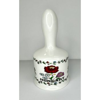 Magyaros virágmintás porcelán csengő