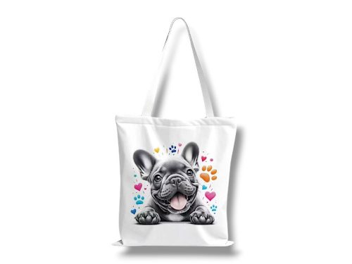Vidám Franci – francia bulldog mintás válltáska