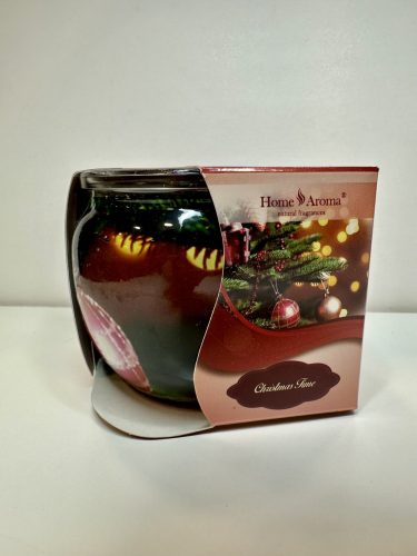 Christmas Time illatgyertya üvegben ünnepi aromával