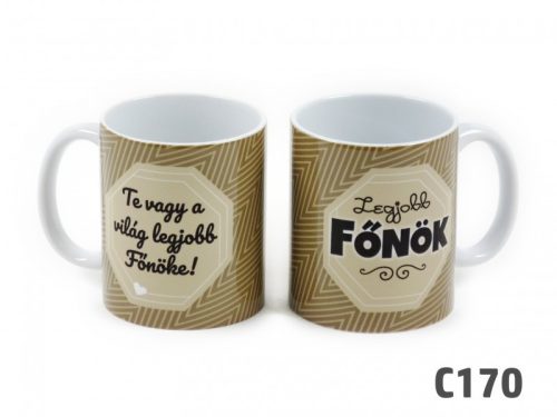 „A világ legjobb főnöke” bögre – ajándék főnököknek
