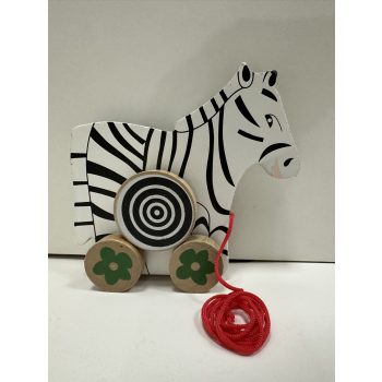 Fa húzós zebra gyerekeknek – vidám guruló társ
