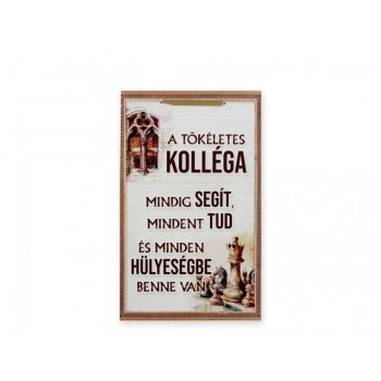   „A tökéletes kolléga” – Vicces fa dekor tábla (16×26 cm)