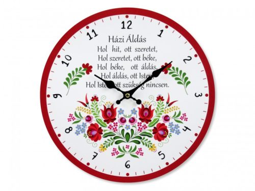 Házi Áldás – Kalocsai Mintás Falióra