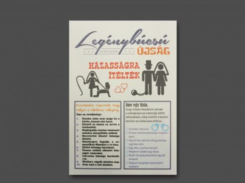 Legénybúcsú – Extra Kiadás Ajándék Újság