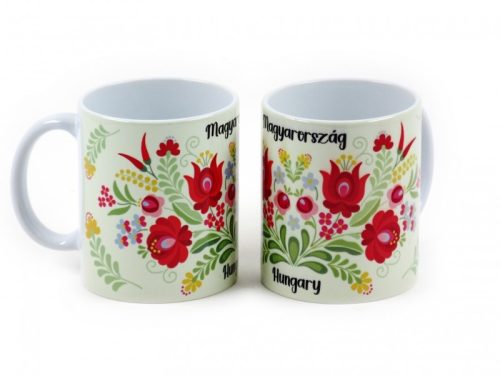 Kalocsai Mintás Bögre – Magyarország Souvenir (3 dl)