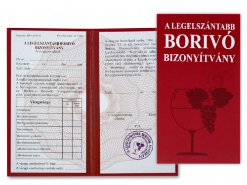 „A Legelszántabb Borivó” – Tréfás Borivó Bizonyítvány