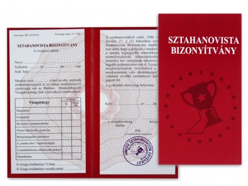 „Sztahanovista Bizonyítvány” – Tréfás Elismerő Oklevél