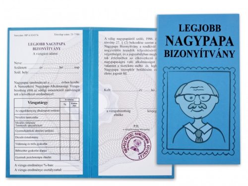 Legjobb Nagypapa – Hivatalos Bizonyítvány