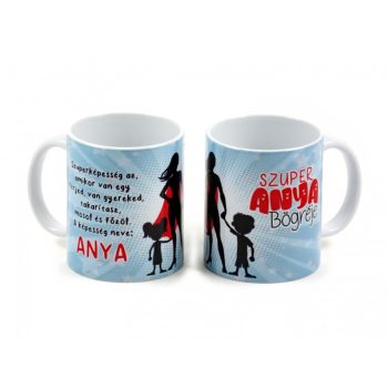 „Szuper Anya” bögre – vicces felirattal (3 dl)