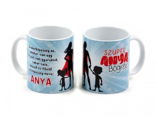 „Szuper Anya” bögre – vicces felirattal (3 dl)