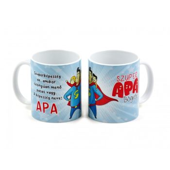 „Szuper Apa” bögre – vicces felirattal (3 dl)