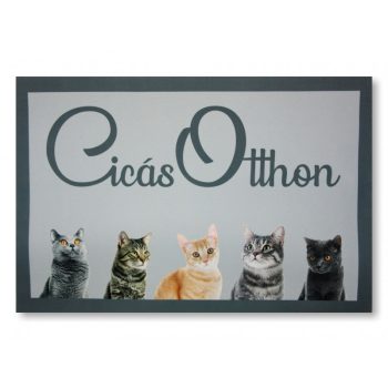 „Cicás Otthon” – Macskás Lábtörlő (60 × 40 cm)