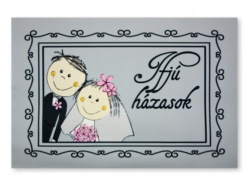Ifjú házasok lábtörlő – esküvői ajándék bejárati szőnyeg 60×40 cm