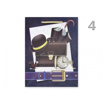   Férfias ajándéktasak óriás méret – elegáns mintával (31×12×40 cm)