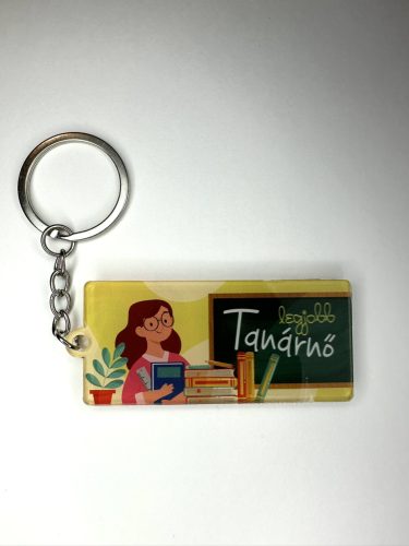 „Legjobb Tanárnő” pedagógus ajándék kulcstartó