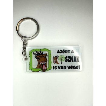 „Azért a lósznak is van vége!” beszólós kulcstartó