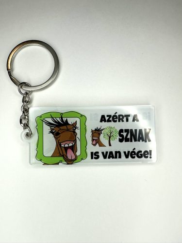 „Azért a lósznak is van vége!” beszólós kulcstartó