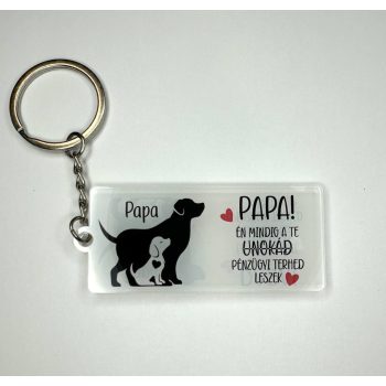 Papa, örök pénzügyi támogatóm – humoros kulcstartó