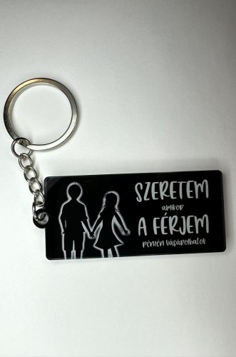 „A férjem pénzén” vicces páros kulcstartó
