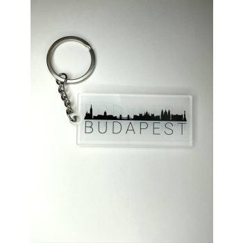 Budapest Skyline minimalista kulcstartó