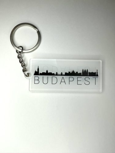 Budapest Skyline minimalista kulcstartó