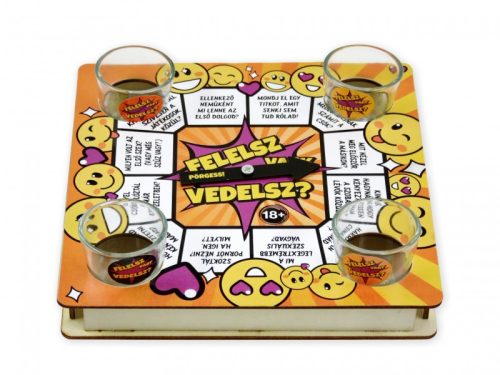 Felelsz vagy Vedelsz? – Pörgős ivós társasjáték 4 pohárral (18+)