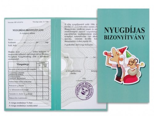 „Nyugdíjas bizonyítvány” – humoros ajándék oklevél