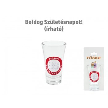   Boldog Születésnapot – Számozható pálinkás pohár (9 cm)
