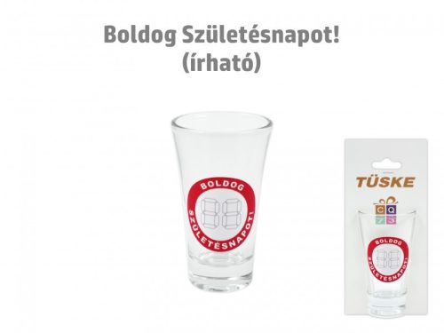 Boldog Születésnapot – Számozható pálinkás pohár (9 cm)