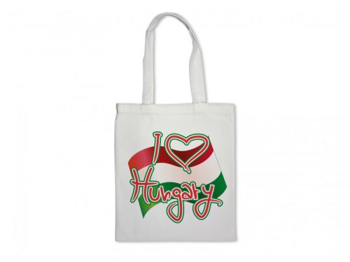 „I Love Hungary” – Trikolór Szív Vászontáska