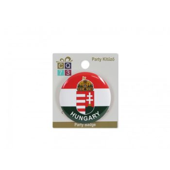 „Hungary” – Magyar Trikolór Kitűző (6 cm)