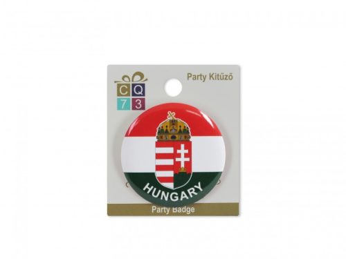„Hungary” – Magyar Trikolór Kitűző (6 cm)