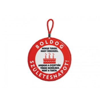   „Boldog Születésnapot!” vicces kerámia edényalátét – 17×19 cm