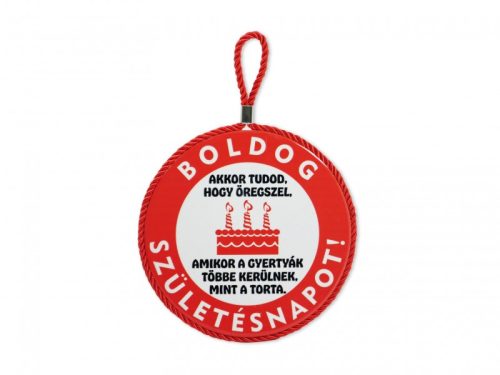 „Boldog Születésnapot!” vicces kerámia edényalátét – 17×19 cm