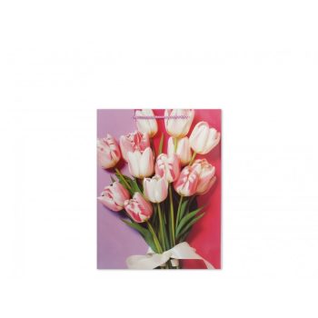   Tulipános Ajándéktasak – Közepes Méret (18×8,5×24 cm)